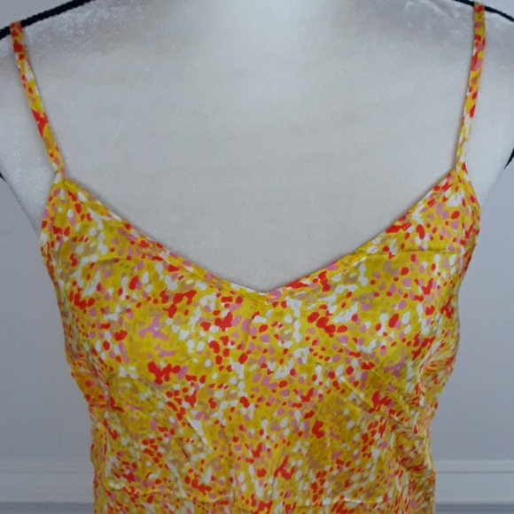 J. Crew Tops - J. CREW YELLOW/ORANGE SILK CAMISOLE NWT SZ L